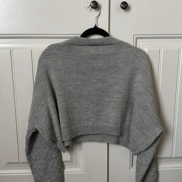 Princess Polly The Stan Cropped Sweater in Grey - Picture 6 of 6